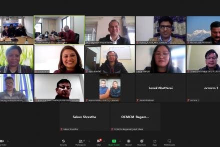 Screenshot of virtual meeting 