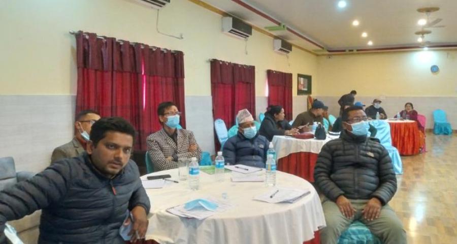 Training on LGs planning process, budgeting and result based monitoring conducted by Province 1