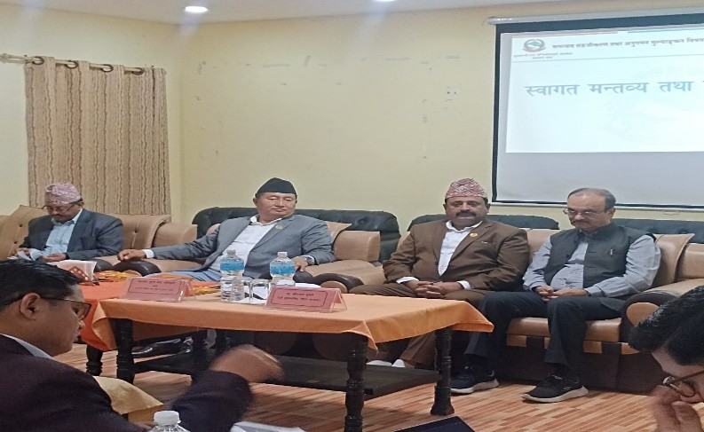 On the Dias - Chief Minister of Bagmati Province Hon. Bahadur Singh Lama Tamang (second from left) and Minister for Internal Affairs and Law Hon. Suraj Chandra Lamichhane (third from left) took part as chief and special guest in the program respectively On the Dias - Chief Minister of Bagmati Province Hon. Bahadur Singh Lama Tamang (second from left) and Minister for Internal Affairs and Law Hon. Suraj Chandra Lamichhane (third from left) took part as chief and special guest in the program respectively