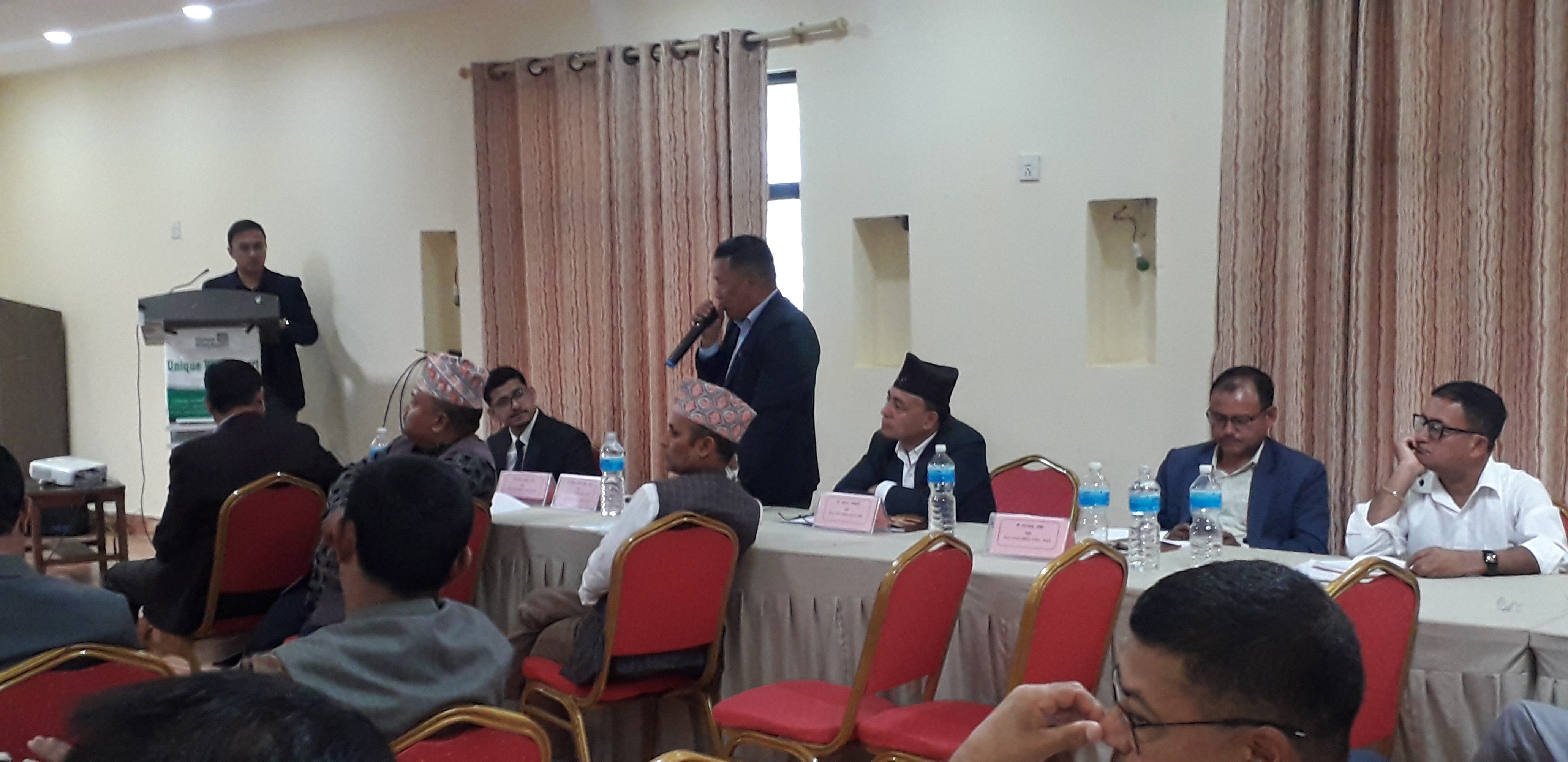 DCC Nuwakot Chief Mr. Rajindra Bikram Singh Thakuri addressing the event DCC Nuwakot Chief Mr. Rajindra Bikram Singh Thakuri addressing the event