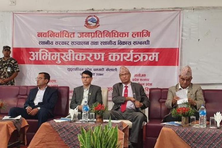 Orientation program for newly elected representatives on local government operation and local development at Sudurpaschim Province